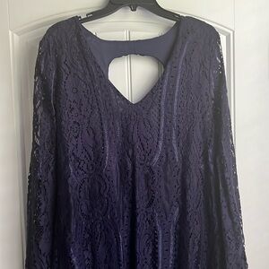 Dk. Blue Lace Mini Dress